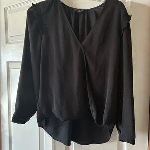 Current Air Black V-Neck Blouse